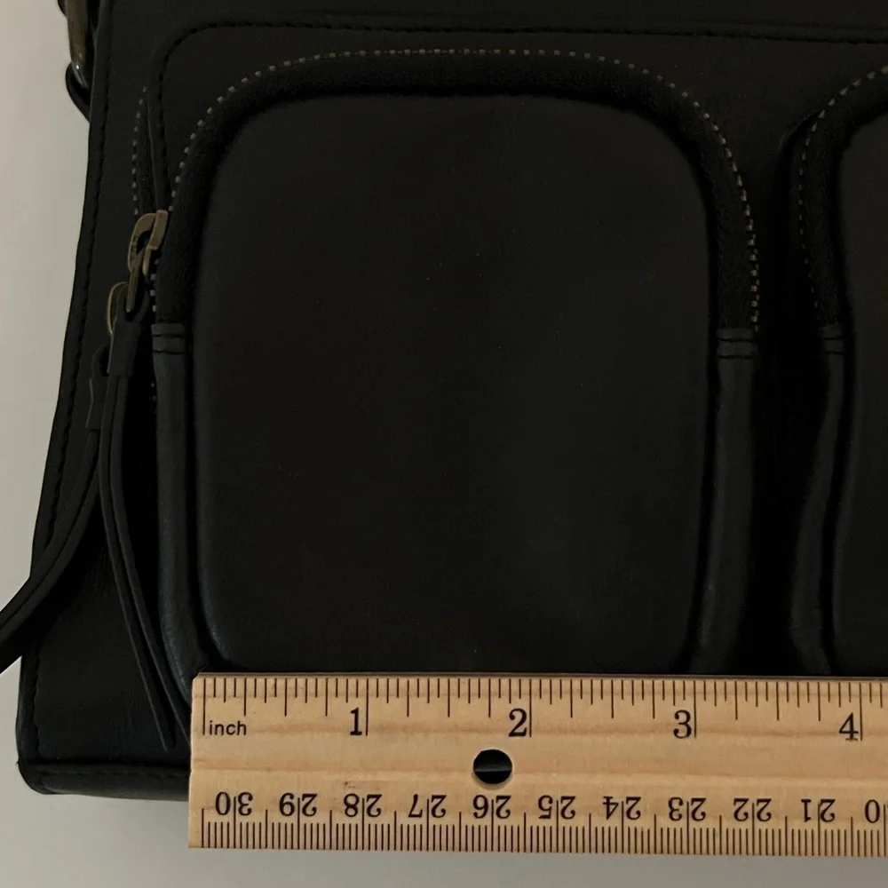 Lucky Brand Crossbody Leather Bag Black - Picture 7 of 9